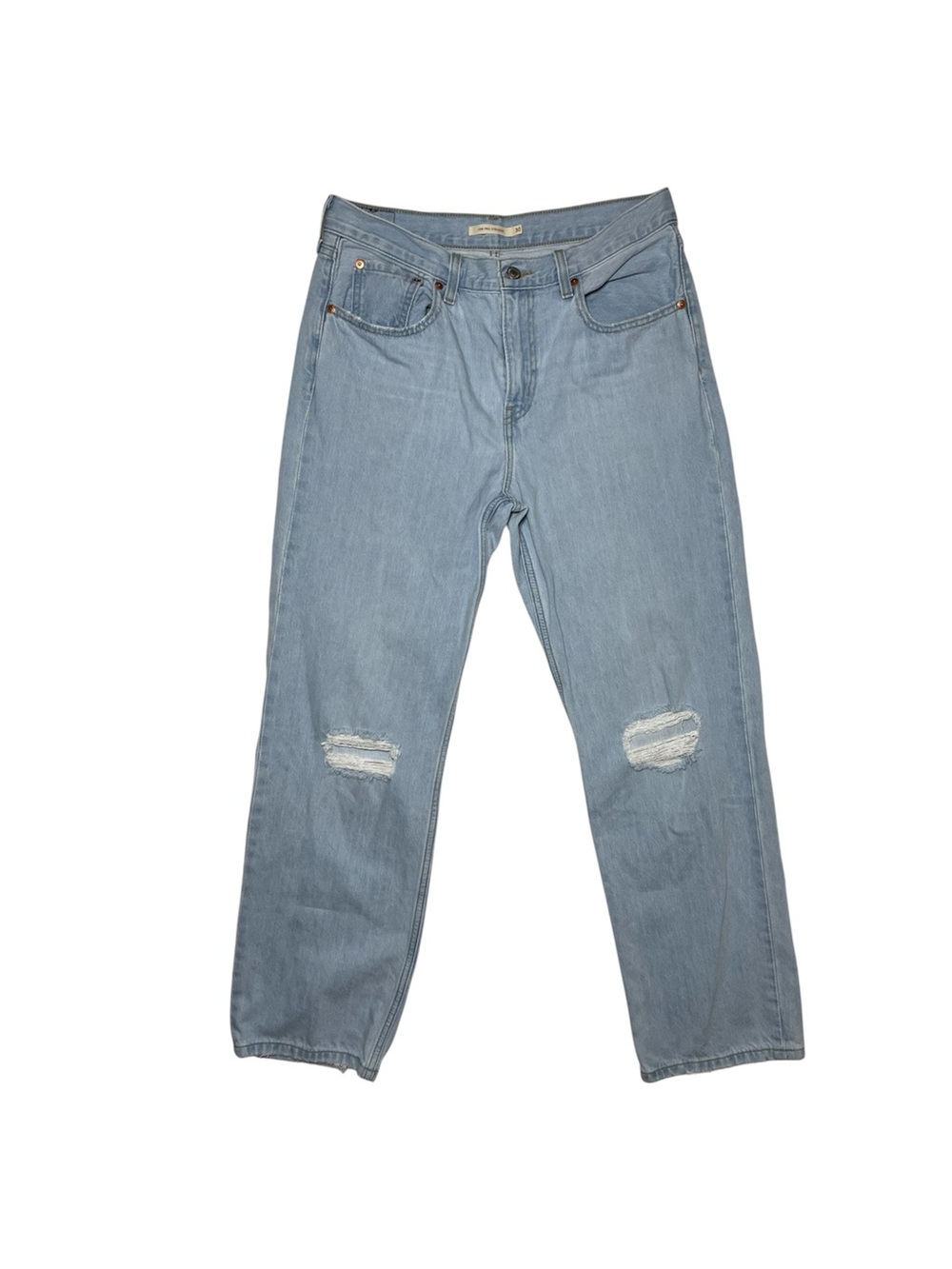Levi’s Low Pro Straight Distressed Light Wash Jeans Women’s Size 30